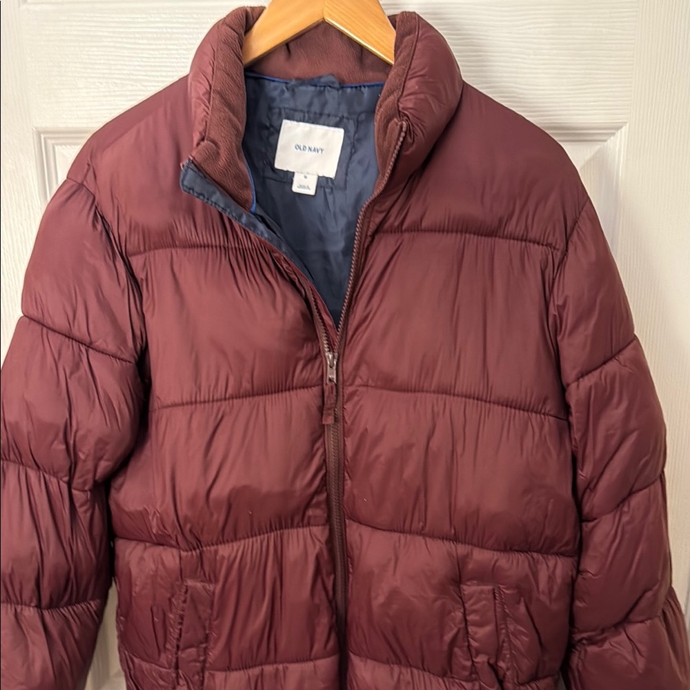 Old Navy Burgundy Puffer Jacket